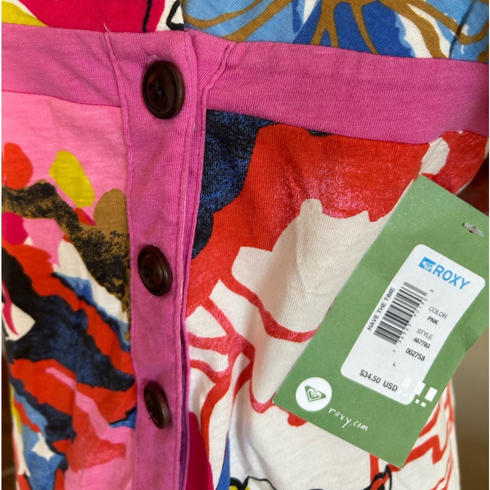 Roxy NWT Halter Tank Bright Colors size L